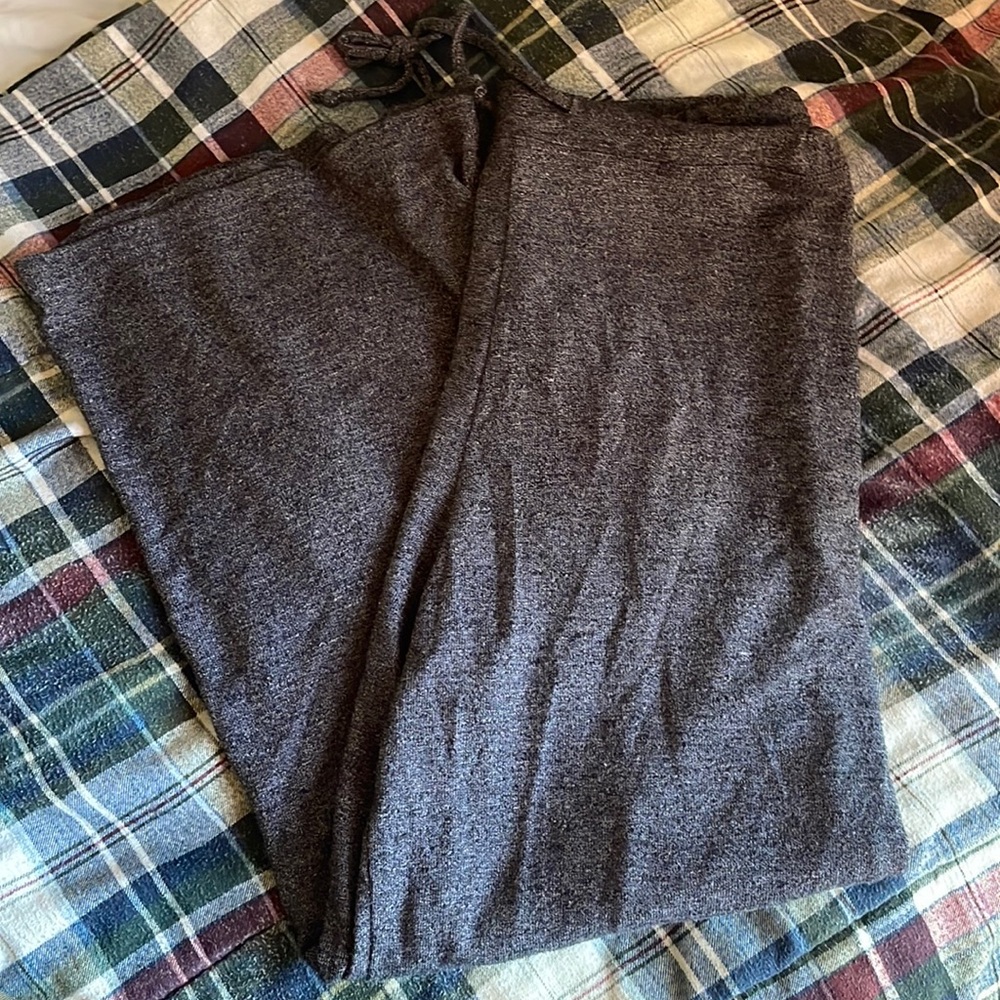 Sundry cozy lounge drawstring wide leg crop pants